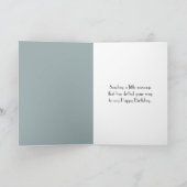 Carte Message d'anniversaire dans une bouteille (Intérieur)