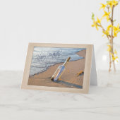 Carte Message d'anniversaire dans une bouteille (Fleur jaune)