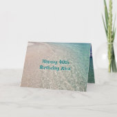 Carte Message d'anniversaire de plage pour adultes (Devant)