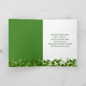 Carte Message d'anniversaire irlandais dans des trèfles (Intérieur)
