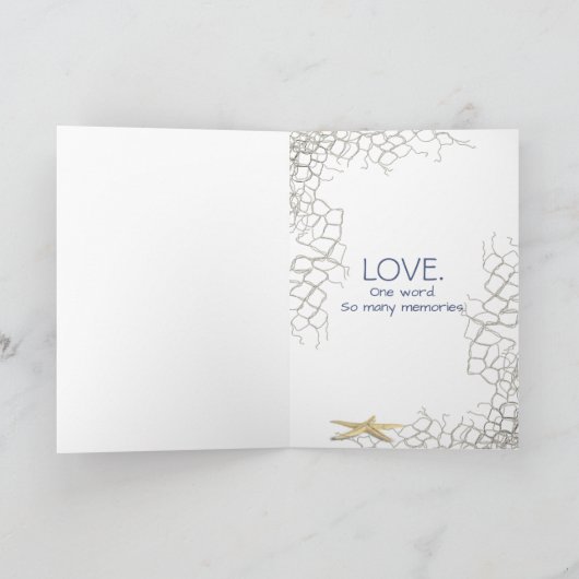 Carte Message d'anniversaire mariage dans une bouteille (Intérieur)