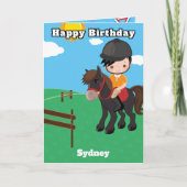 Carte Message d'anniversaire secret pour garçons mignons (Devant)