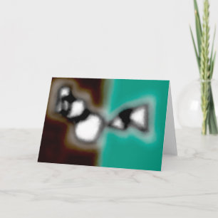 Carte Message dans une bouteille : Brown Abstrait, Turqu
