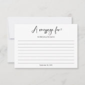 Carte Message Dans Une Bouteille Mariage  (Devant)
