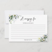 Carte Message Dans Une Bouteille Mariage  (Devant)