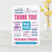 Carte Message d'appréciation du Merci (Fleur jaune)