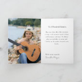 Carte Message d'appréciation pour guitariste toute occas (Intérieur)