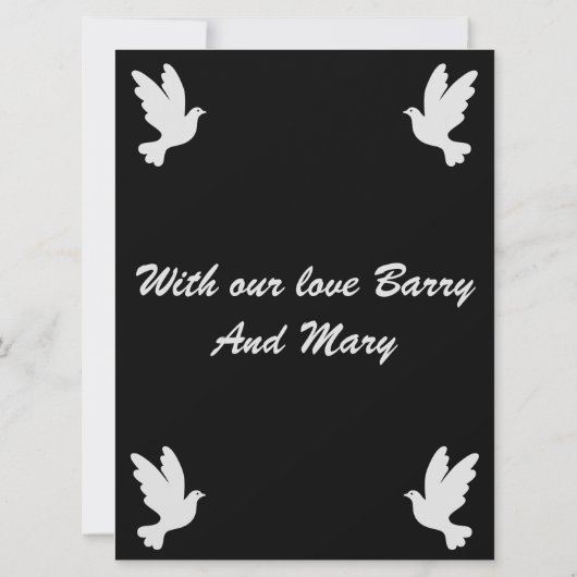 Carte Message de condoléances mère (Dos)