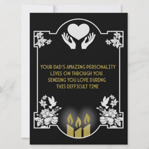 Carte Message de condoléances Père