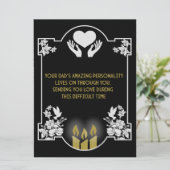 Carte Message de condoléances Père (Debout devant)