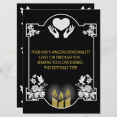 Carte Message de condoléances Père (Devant / Derrière)