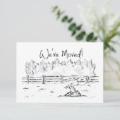 Carte Message de déménagement, on va déménager, on va ch (Debout devant)