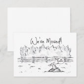 Carte Message de déménagement, on va déménager, on va ch (Devant / Derrière)