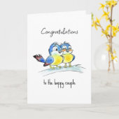 Carte Message de félicitations du couple mariage (Fleur jaune)