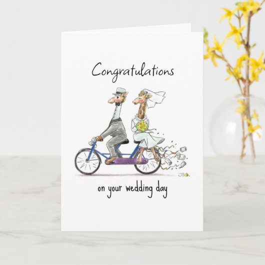 Carte Message de félicitations mariage (Fleur jaune)