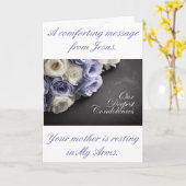 Carte Message de Jésus Condoléances (Fleur jaune)