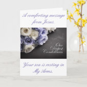 Carte Message de Jésus Condoléances (Fleur jaune)