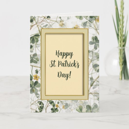 Carte Message de la Saint-Patrick modifiable (Devant)