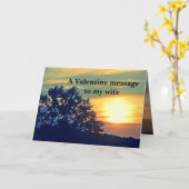 Carte MESSAGE DE LA SAINT-VALENTIN POUR MA FEMME (Fleur jaune)