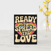 Carte Message de la Saint-Valentin Sitive Cœur Arc-en-ci (Fleur jaune)