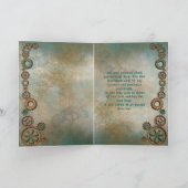 Carte Message de Merci plié Steampunk (Intérieur)