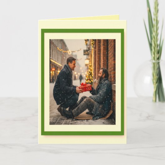 CARTE MESSAGE DE NOËL DONNER C'EST AIMER (Devant)