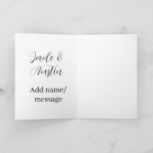 Carte Message de nom de couple de mariage date romantiqu (Intérieur)