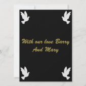 Carte Message de prise en charge de la confirmation (Dos)