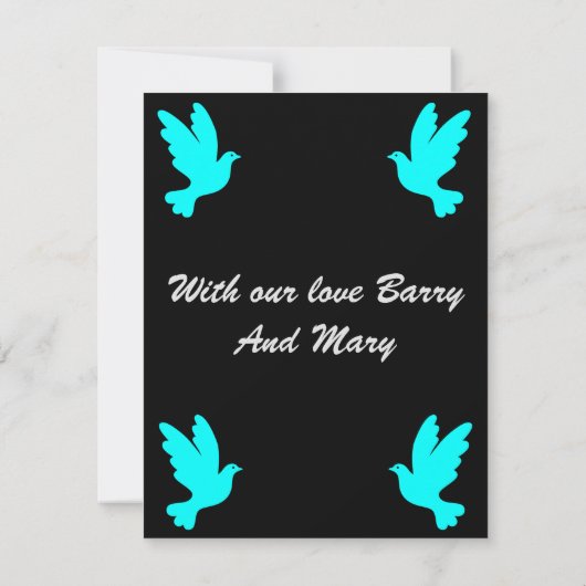 Carte Message de prise en charge de la confirmation (Dos)