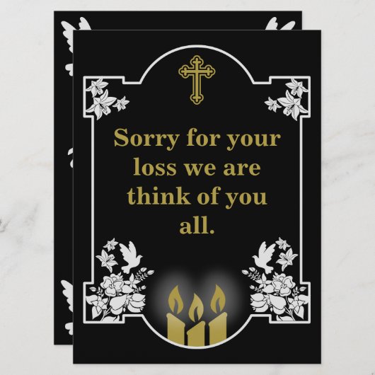 Carte Message de prise en charge de la confirmation (Devant / Derrière)