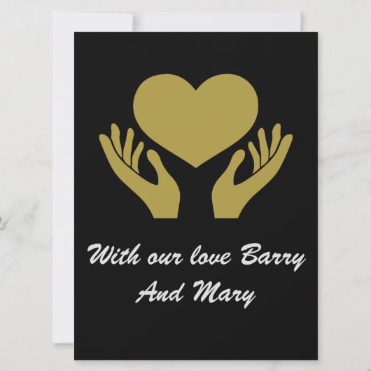 Carte Message de prise en charge de la confirmation (Dos)