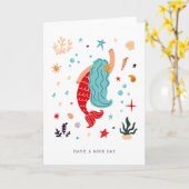 Carte Message de sirène | Vide (Fleur jaune)