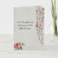 Message de sympathie Fleurs aquarelles