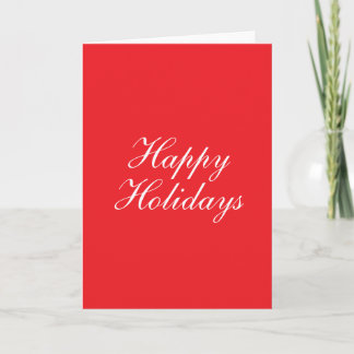 Carte Message de vacances joyeuses élégant rouge vif