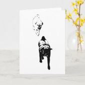 Carte Message d'hiver, Duo Gras (Fleur jaune)