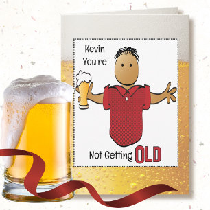 Carte Message drôle d'anniversaire 50 ans homme cartoon