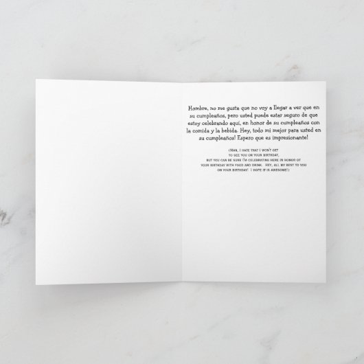 Carte Message drôle d'anniversaire de chat dans (Intérieur)