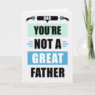 Carte Message drôle d'anniversaire pour papa qui n'est p