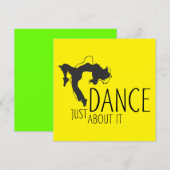 Carte Message drôle - Il suffit de danser à ce sujet 1 (Devant / Derrière)