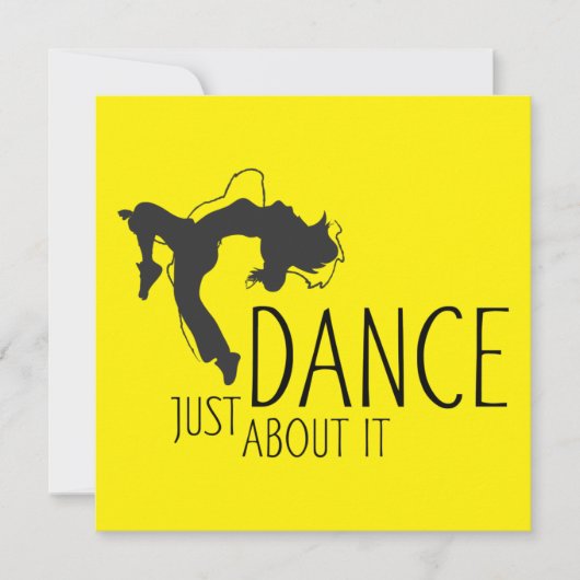 Carte Message drôle - Il suffit de danser à ce sujet 1 (Devant)
