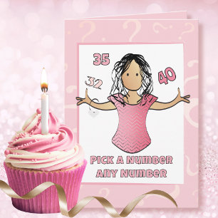 Carte Message drôle pour les 40 ans d'une femme de dessi