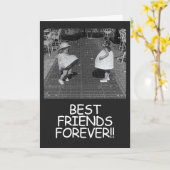 Carte Message drôle pour les meilleurs amis (Fleur jaune)