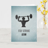 Carte Message "fort" de l'élévateur de poids - N'importe (Fleur jaune)