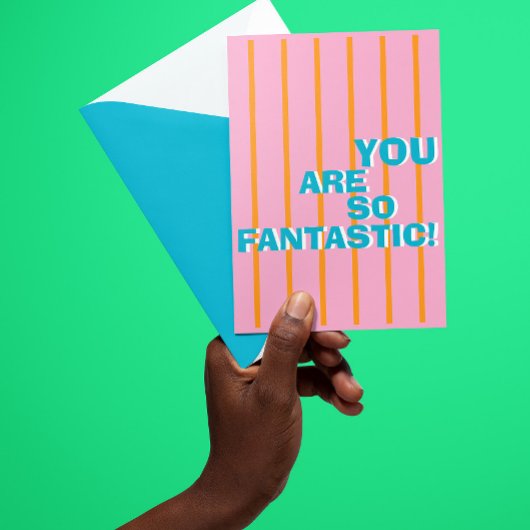 Carte Message géométrique, coloré, appréciable