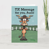 Carte Message Longhorn TX (Devant)