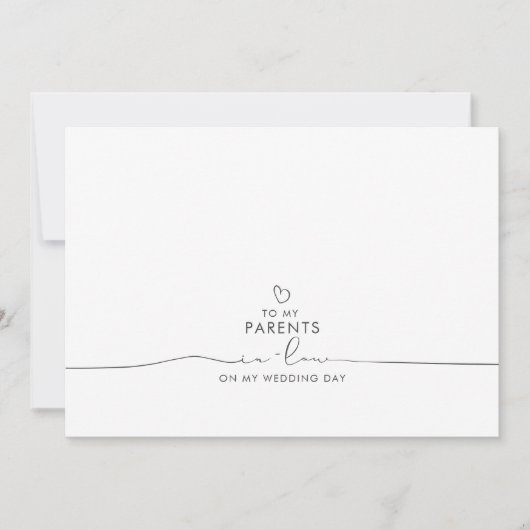 Carte Message Mariage à mes parents (Devant)