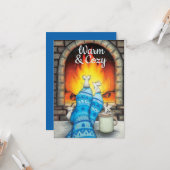 Carte Message personnalisé chaleureux et confortable (Devant/Arrière en situation)