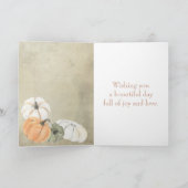 Carte Message personnalisé Citrouille bon thanksgiving (Intérieur)