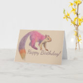 Carte Message personnalisé de l'écureuil géant Malabar (Fleur jaune)