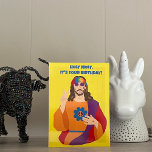 Carte Message personnalisé Hippie Jésus Anniversaire<br><div class="desc">Cette carte d'anniversaire amusante et colorée présente une illustration de Jésus habillé en hippie. Le message à l'avant et à l'intérieur peut être customisé avec votre propre texte ou à gauche tel quel. Le message sur le devant dit : SAINT MOLIEN, C'EST TON ANNIVERSAIRE ! Le message à l'intérieur dit...</div>